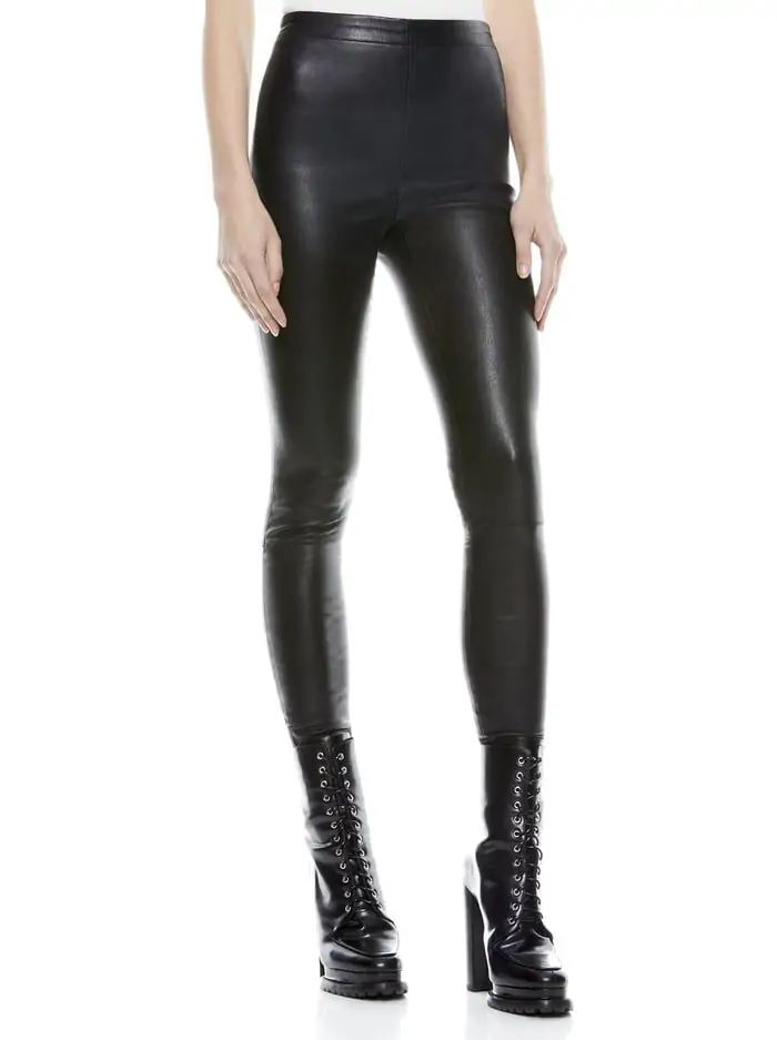 MADDOX SIDE ZIP LEATHER LEGGING